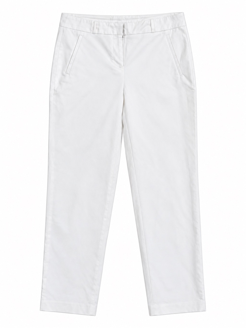 NWOT Liz Claiborne Emma White Ankle Pants Slim Leg Cotton Stretch - Size 10